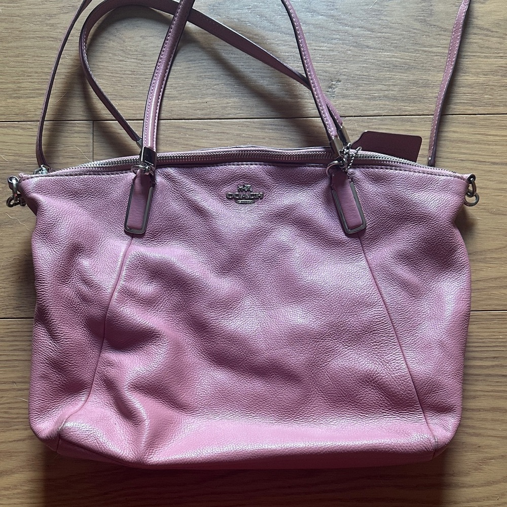 Coach Pink Leather Shoulder Bag